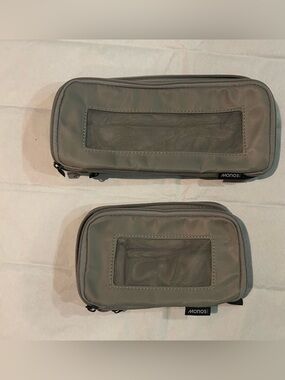 Monos NWOT beige toiletries extendable travel bag s12